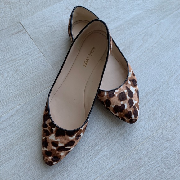 nine west leopard flats
